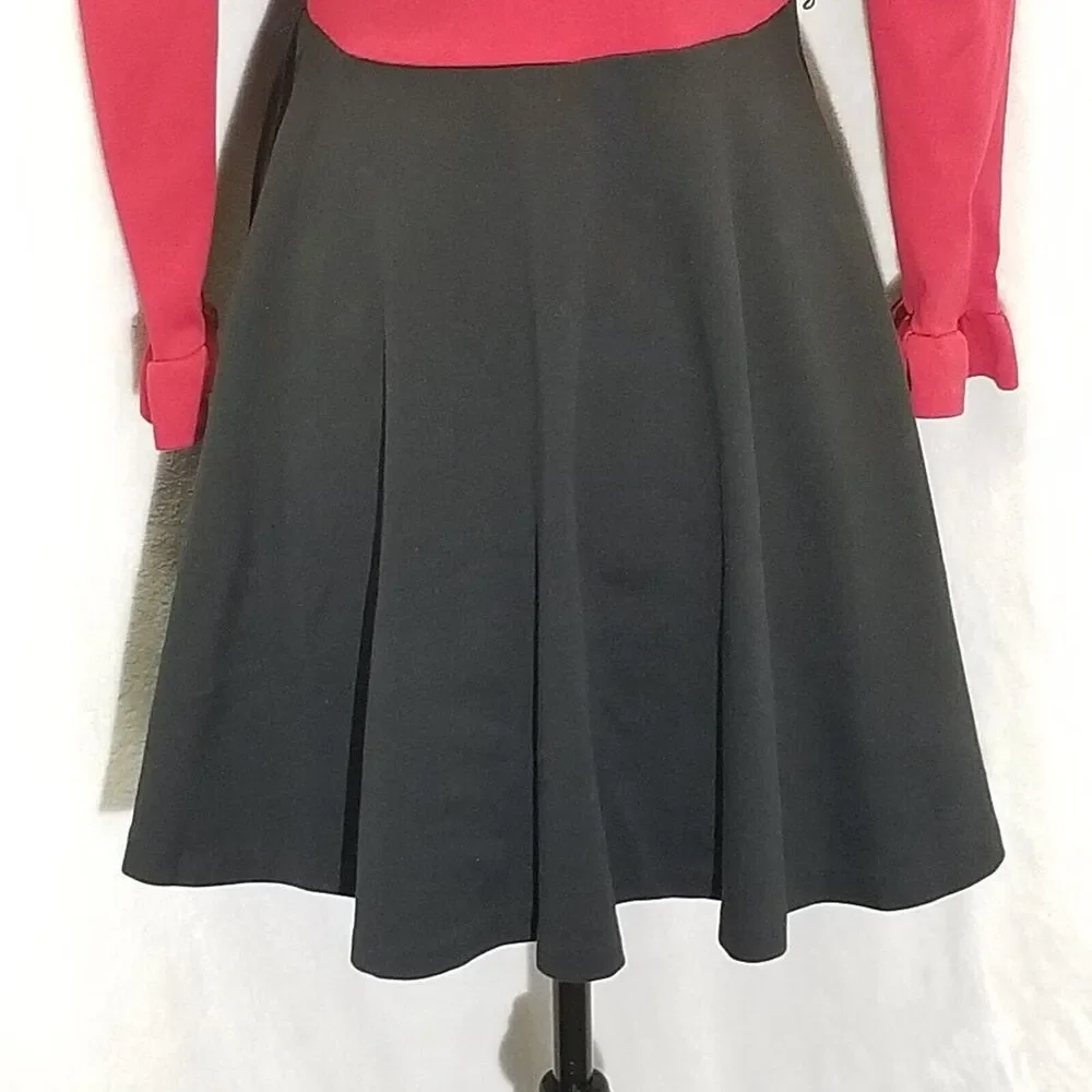 Polo Ralph Lauren Girls Youth L Dress Black Red Long Sleeve Full Skirt Preppy